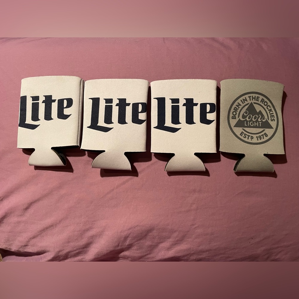 Set of 4 Can Koozies NASCAR